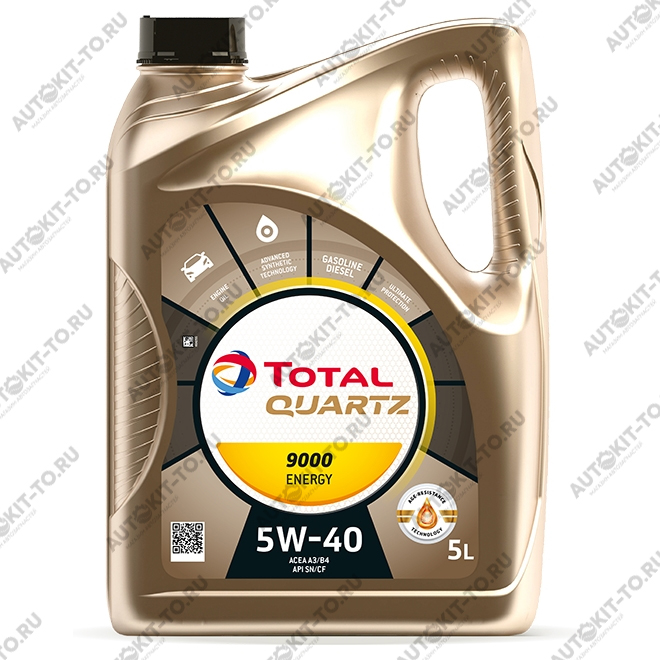 Масло моторное Total Quartz 9000 energy 5W40, 5 л.